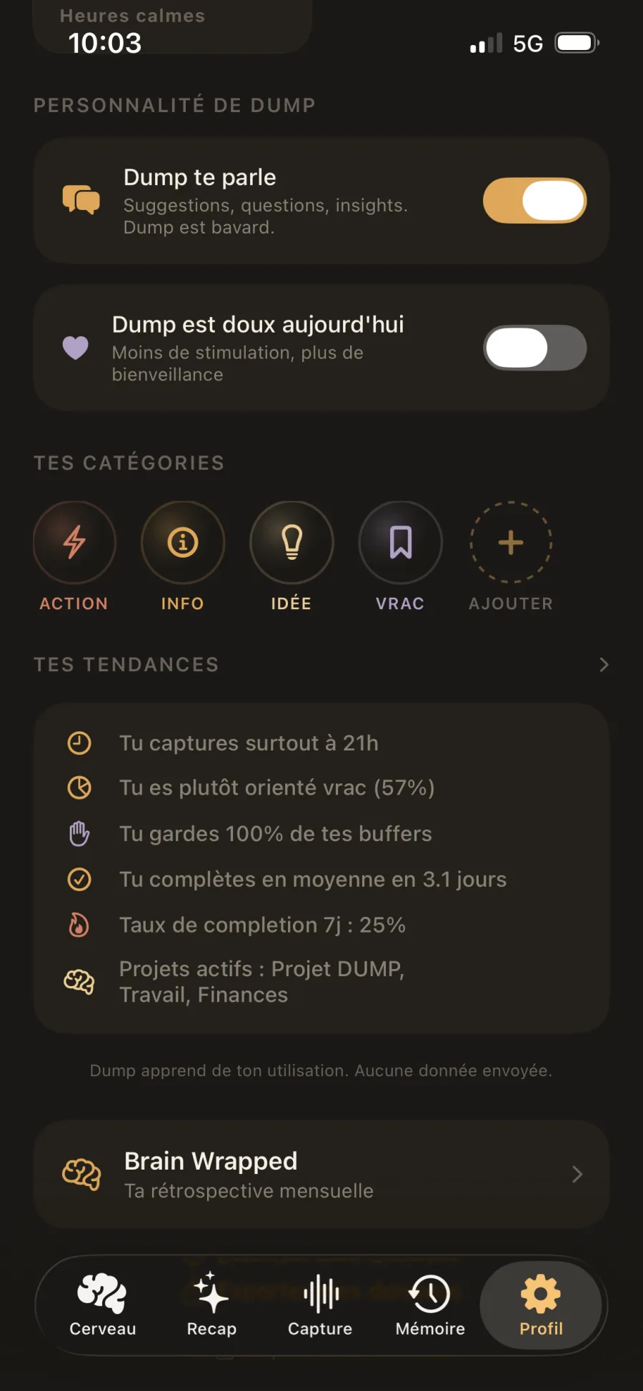 Catégories & tendances