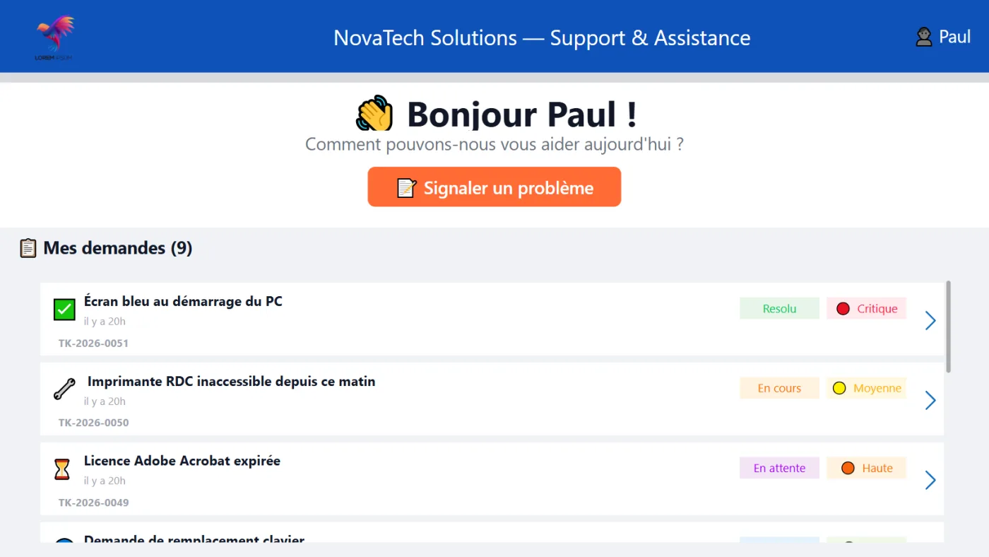Portail utilisateur