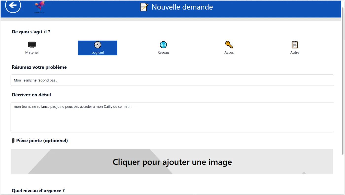Création d un ticket